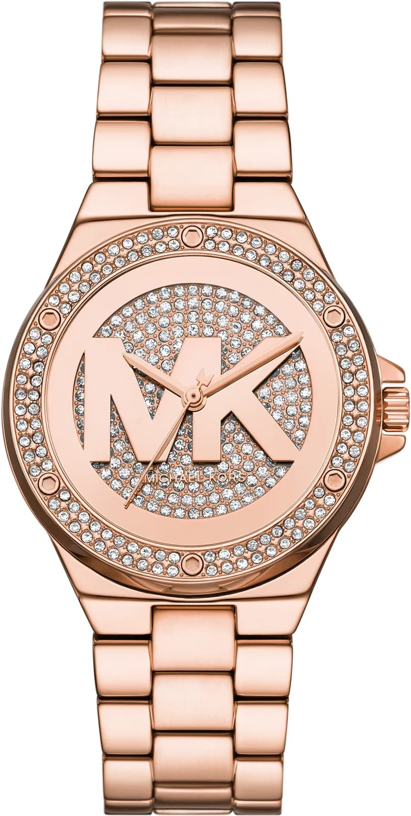 Michael Kors Lennox MKO1221 Women's Watch Rose Gold with Steel Link Bracelet