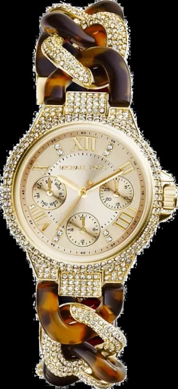 Montre Femme Michael Kors Camille MK4290 écailles de tortue et acier doré