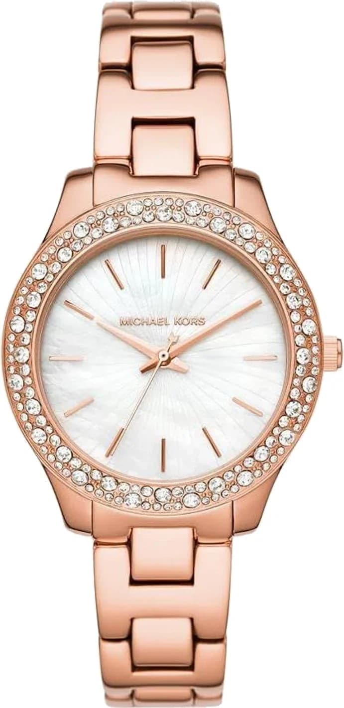 Michael Kors Liliane MK4557 Women's Watch, Rose Gold Steel Bracelet