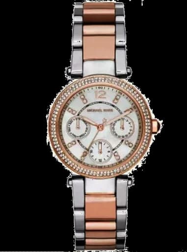 Montre femme Michael Kors MK6306 Mini Parker cadran argenté