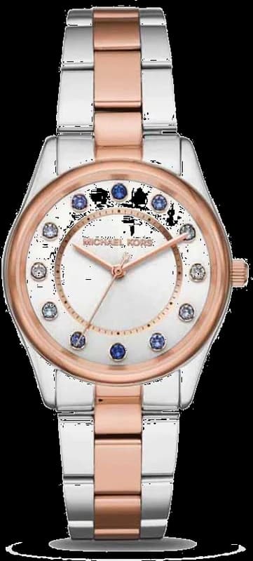 Montre femme Michael Kors MK6605 en acier blanc/or rose