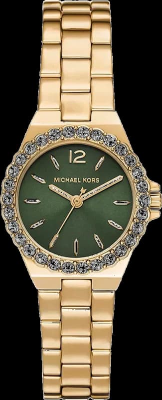 Michael Kors MK7395 Green Dial Gold Stainless Steel Women's Watch