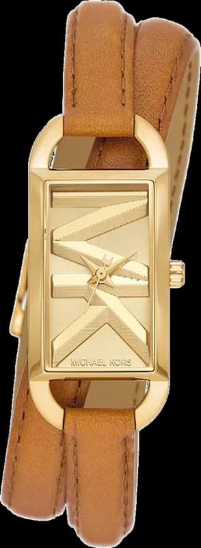 Michael Kors MK4721 Mini Empire Gold Dial Brown Leather Women's Watch