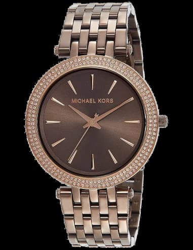 Montre Michael Kors MK3416 en Acier Marron avec Lunette Sertie de Cristaux