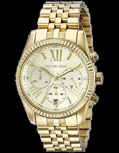 Montre Michael Kors MK5556 Chronographe en Acier Doré avec Lunette Cannelée