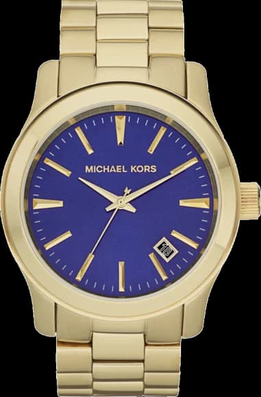Montre Michael Kors MK7049 Runway en Acier Doré et Cadran Bleu