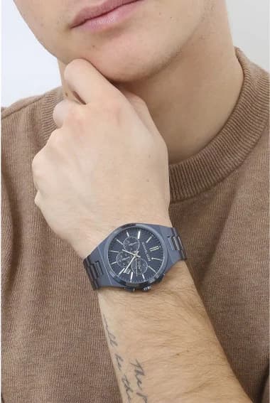 Michael Kors MK9147 Chronograph Stainless Steel Blue Men's Watch