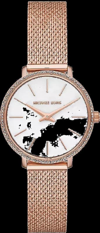 Montre Michael Kors Pyper MK4588 à cadran en nacre Bracelet en maille doré rose