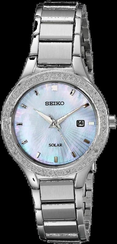 Montre Femme Seiko Solar SUT135 Lunette ornée de diamants