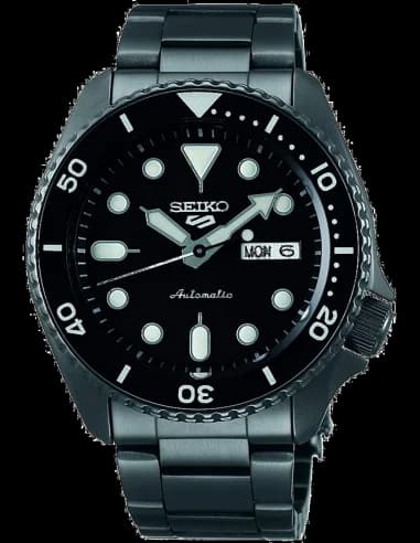 Montre Seiko SRPD65K1 Automatique en Acier PVD Noir et Bracelet Nylon