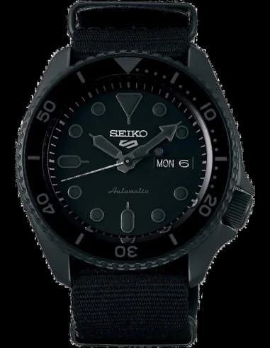 Montre Seiko SRPD79K1 Automatique Bracelet Textile Noir Mat