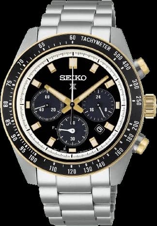 Montre Seiko SSC941P1 Prospex Speedtimer Solaire Acier Argenté Cadran Noir