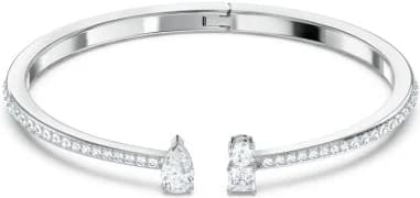 Swarovski Attract White Rhodium Bangle Bracelet