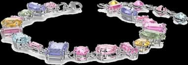 Swarovski Gema 5613739 Multicolour Candy Rhodium-Plated Metal Bracelet