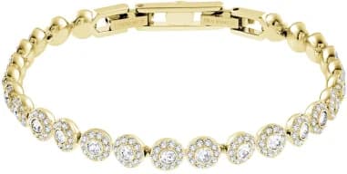Swarovski Angelic 5505469 Yellow Gold Plated White Round Crystal Bracelet