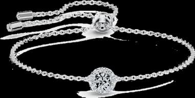 Swarovski Angelic 5567934 Rhodium-Plated Metal Round Bracelet