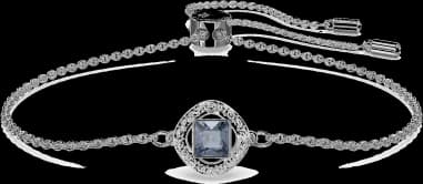 Swarovski Angélique 5662141 Square Cut Blue Rhodium-Plated Bracelet
