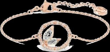Swarovski Dellium 5645376 Rose Gold Plated Bracelet with White Crystals