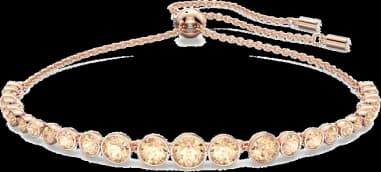 Swarovski Emily 5663393 Round Cut Mixed Pink Rose Gold Plated Bracelet