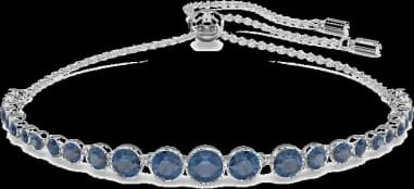 Swarovski Emily 5663394 Mixed Round Cut Blue Rhodium-Plated Bracelet