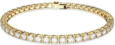 Swarovski Matrix Tennis Bracelet Round Stones White Gold Plated