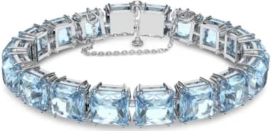 Swarovski Millenia 5614924 Square Crystal Blue Rhodium Bracelet