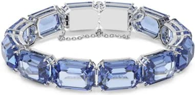 Swarovski Millenia 5614927 Octagon Cut Crystal Rhodium Plated Blue Bracelet