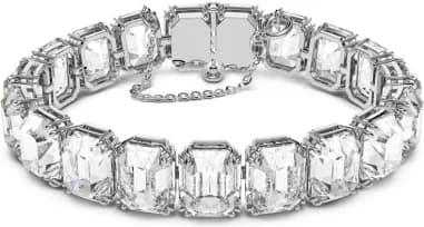 Swarovski Millenia 5618699 Octagon Crystal Rhodium-Plated White Bracelet