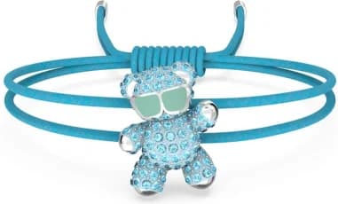 Swarovski Teddy Blue Rhodium-Plated Bracelet with Crystal Inlay