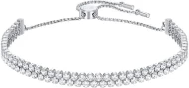 Subtil Bracelet Swarovski 5221397 Double Plaqué Rhodium Blanc
