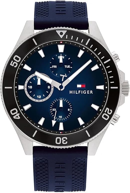 Tommy Hilfiger Larson 1791920 Blue Dial Silicone Strap Men's Watch