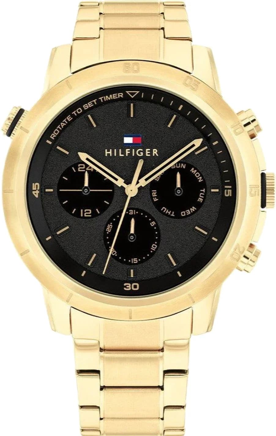 Tommy Hilfiger Troy 1792109 Black Dial Stainless Steel Men's Watch