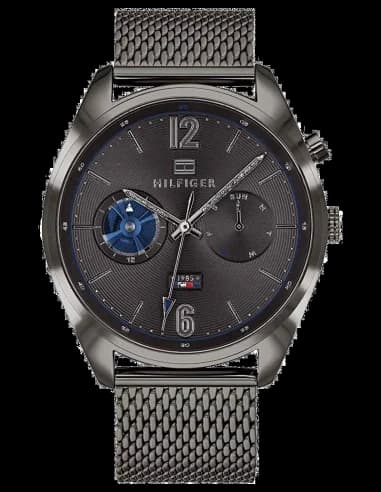 Montre Tommy Hilfiger 1791546 Deacon Cadran Bleu et Bracelet Cuir Brun