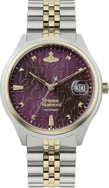 Vivienne Westwood VV261BYSG Camberwell Two-Tone Stainless Steel Women's Watch with Purple Dial