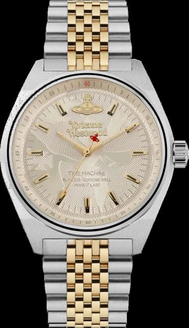Vivienne Westwood VV251WGSG Lady Sydenham Two-Tone Stainless Steel Women's Watch with Gold Dial