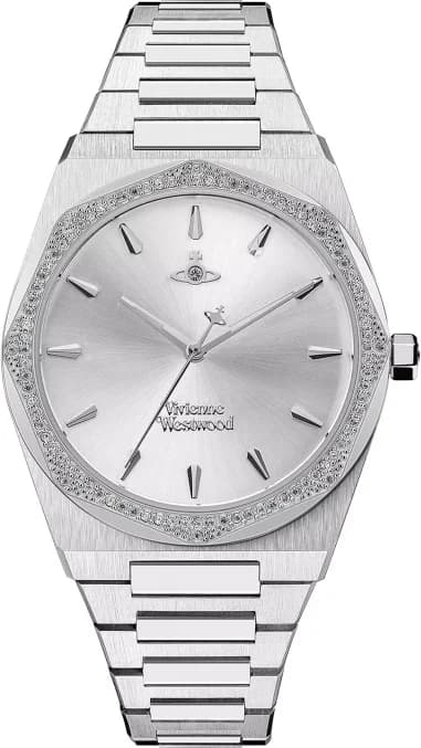 Vivienne Westwood VV244SLSL Silver Stainless Steel Rhinestone Case Women's Watch