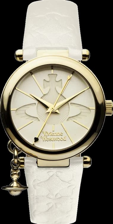 Vivienne Westwood VV006WHWH Beige Leather Strap Gold Dial Women's Watch