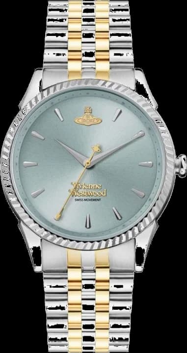 Vivienne Westwood VV240LGRSG Two-Tone Stainless Steel Turquoise Dial Women's Watch