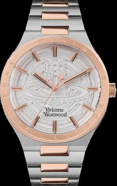 Vivienne Westwood VV249SLSR Men's Watch Two-Tone Stainless Steel Silver Dial