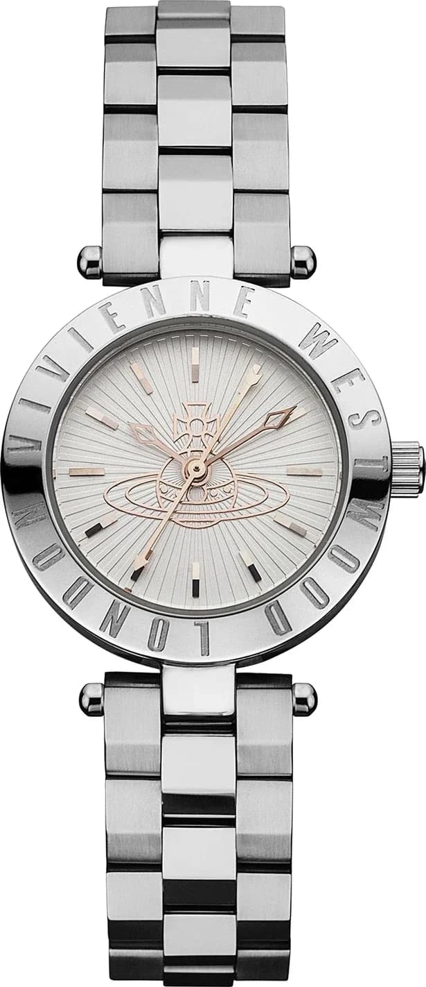 Vivienne Westwood VV092SL Silver Stainless Steel Women's Watch, Authentic 2-Year Movement Warranty